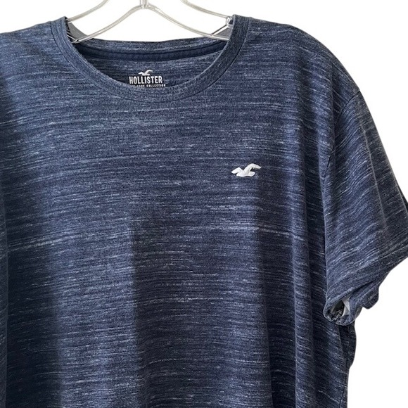 Hollister Other - Hollister Men's‎ T-Shirt L Heather Blue Must Have Collection Curved Hem Tee
